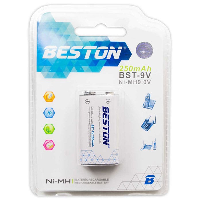 Batería Recargable BST 9V 250mAh